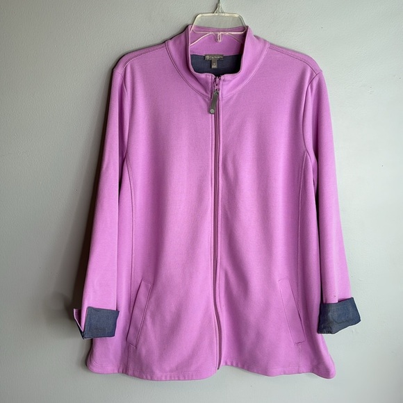 TALBOTS (T FOR TALBOTS) SCUBA FULL ZIP JACKET - Picture 1 of 5